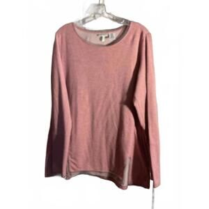 Logo Lounge Cozy Women's Long Sleeve Sweatshirt Top - Soft Pink
